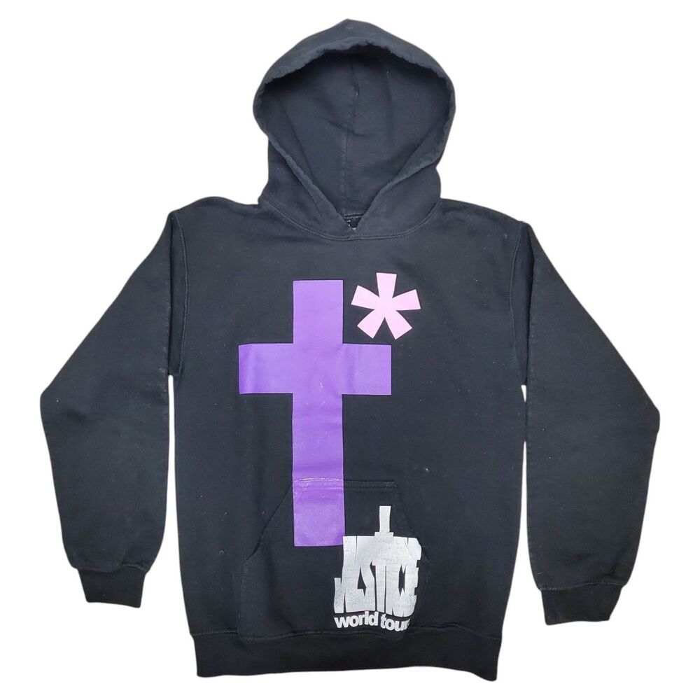 JUSTIN BIEBER Sweater Adult Small Black JUSTICE WORLD TOUR Hoodie Pop Music